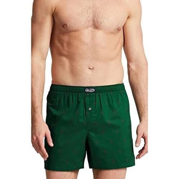 Polo Ralph Lauren R382RL Men's Sz XL Green Allover Pony Print Classic Fit Boxers - Picture 5 of 5